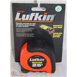 PAIR OF 25FT MAGNETIC LUFKIN HI-VIZ TAPE MEASURES
