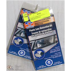 PAIR OF PERMATEX PLASTIC LENS RESTORATION KITS