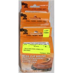 3 WALTER STEEL-WIRE CUP BRUSHES
