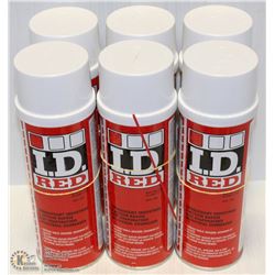 6 CANS OF I.D. RED INDUSTRIAL DEGREASER