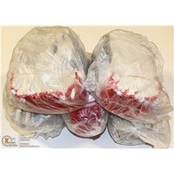 5 BUNDLES OF COTTON WORK GLOVES W/ PVC BEADING