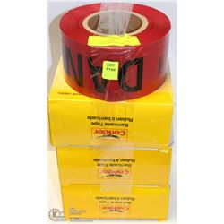 LOT OF 4 CONDOR RED-ZONING/BARRICADE TAPE