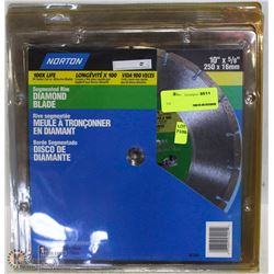 LOT OF 4 NORTON 10"x5/8" DIAMOND BLADES