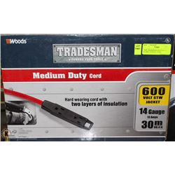 NEW TRADESMAN MEDIUM-DUTY 14 AWG, 30 M EXT. CORD