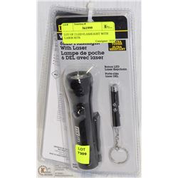 LOT OF 2 LED FLASHLIGHT WITH LASER SETS
