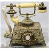 Image 1 : VINTAGE GOLD COLOR ROTARY PHONE