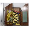 Image 1 : SMALL  ROYAL  ARMS DART BOARD WITH DARTS