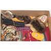 Image 1 : BOX FULL OF NATIVE ITEMS INCL. MOCCASINS,