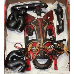 FLAT W/NEW SAFARI ANIMALS HANDCRAFTED