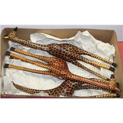 FLAT W/THREE 2-FOOT TALL SAFARI GIRAFFES -