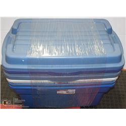 4 RUBBERMAID ROUGHNECK STORAGE