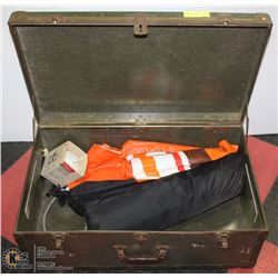 ARMY BOX OF CAMPING GEAR