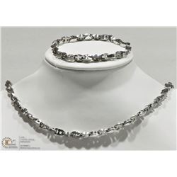 STAINLESS STEEL MENS NECKLACE & BRACELET SET