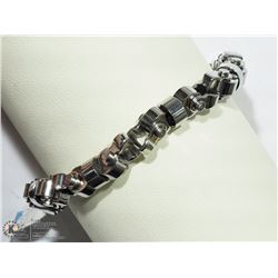 STAINLESS STEEL MEN'S MACHINE PART LINK BRACELET