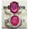 Image 1 : TWO STERLING SILVER RUBY RINGS