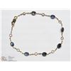 Image 1 : 14K YELLOW GOLD BLUE AND WHITE SAPPHIRE BRACELET