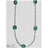 Image 2 : 10K WHITE GOLD 11 EMERALD NECKLACE MADE IN CANADA
