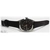 Image 1 : NEW ARMANI EXCHANGE BLACK FACE LEATHER STRAP WATCH