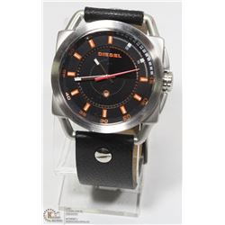 NEW DIESEL LEATHER STRAP MEN WATCH MSRP 189.99