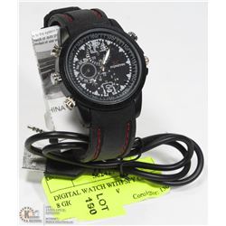 DIGITAL WATCH WITH SPY CAMERA 8 GIG STORAGE NEW