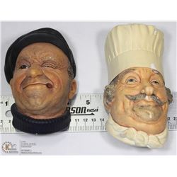 VINTAGE BOSSON CHALKWARE, BOATMAN & CHEF