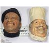 Image 1 : VINTAGE BOSSON CHALKWARE, BOATMAN & CHEF