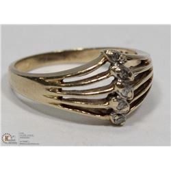10K YELLOW GOLD WITH 5 DIAMONDS SIZE 7