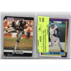 BO JACKSON FOOTBALL AND BASEBALL COLLECTOR CARDS