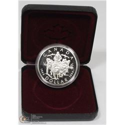 1994 COMMEMORATIVE SILVER DOLLAR LAST RCMP SLED