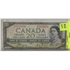 Image 1 : 1954 CANADIAN $20 DEVILS FACE DOLLAR BILL