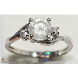 14K WHITE GOLD DIAMOND CLASSIC TWIST RING