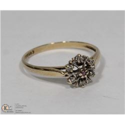 10K YELLOW GOLD STARBURST RING SIZE 6.5
