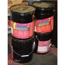 LOT OF FOUR 5 GAL FORTANE WOOD FLOORING URETHANE