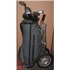Image 1 : SET OF GOLF CLUBS W/ BAG AND CADDY