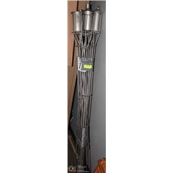5 METAL TIKI TORCHES