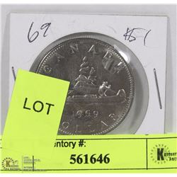 1969 CANADIAN $1 COIN