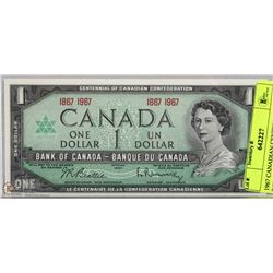 1967 CANADIAN CENTENNIAL ONE DOLLAR BILL
