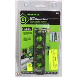 GREENLEE MINI EARTH MAGNET LEVEL