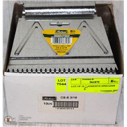 LOT OF 10, 6" ADHESIVE SPREADER