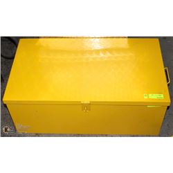 YELLOW METAL LOCKABLE BOX W/ HANDLES