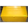 Image 1 : YELLOW METAL LOCKABLE BOX W/ HANDLES