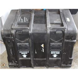 HEAVY DUTY PLASTIC TRANSPORT CASE. BOTH SIDES OPEN