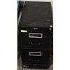 Image 1 : BLACK 2-DRAWER FILING CABINET W/ KEYS
