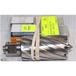 3 HOUGAN MAG DRILL BITS 13/16X1", 1-3/8"X2" AND