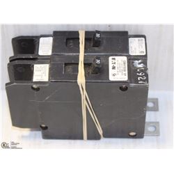 2 EATON 30AMP 1P CIRCUIT BREAKERS