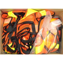 BOX OF NEW HI-VIS SAFETY VESTS