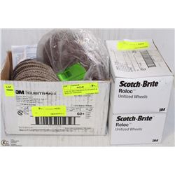 LOT OF 3M CUBITRON FLAP DISCS & ROLLOC UNITIZED