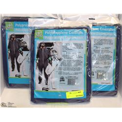 LOT OF 5 PUT-IT-ON DISPOSABLE POLYPROPELENE SUITS