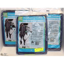 LOT OF 5 PUT-IT-ON DISPOSABLE POLYPROPELENE SUITS