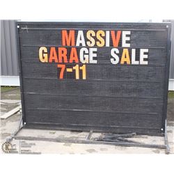 6FTx8FT CAGED METAL SIGN W/ BOX OF LETTERS